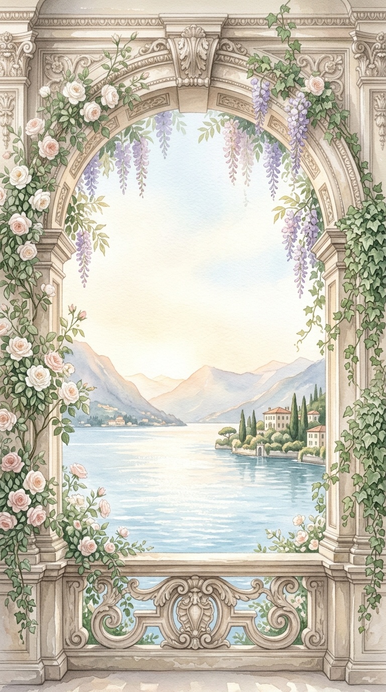 Lake Como Balustrade Arch